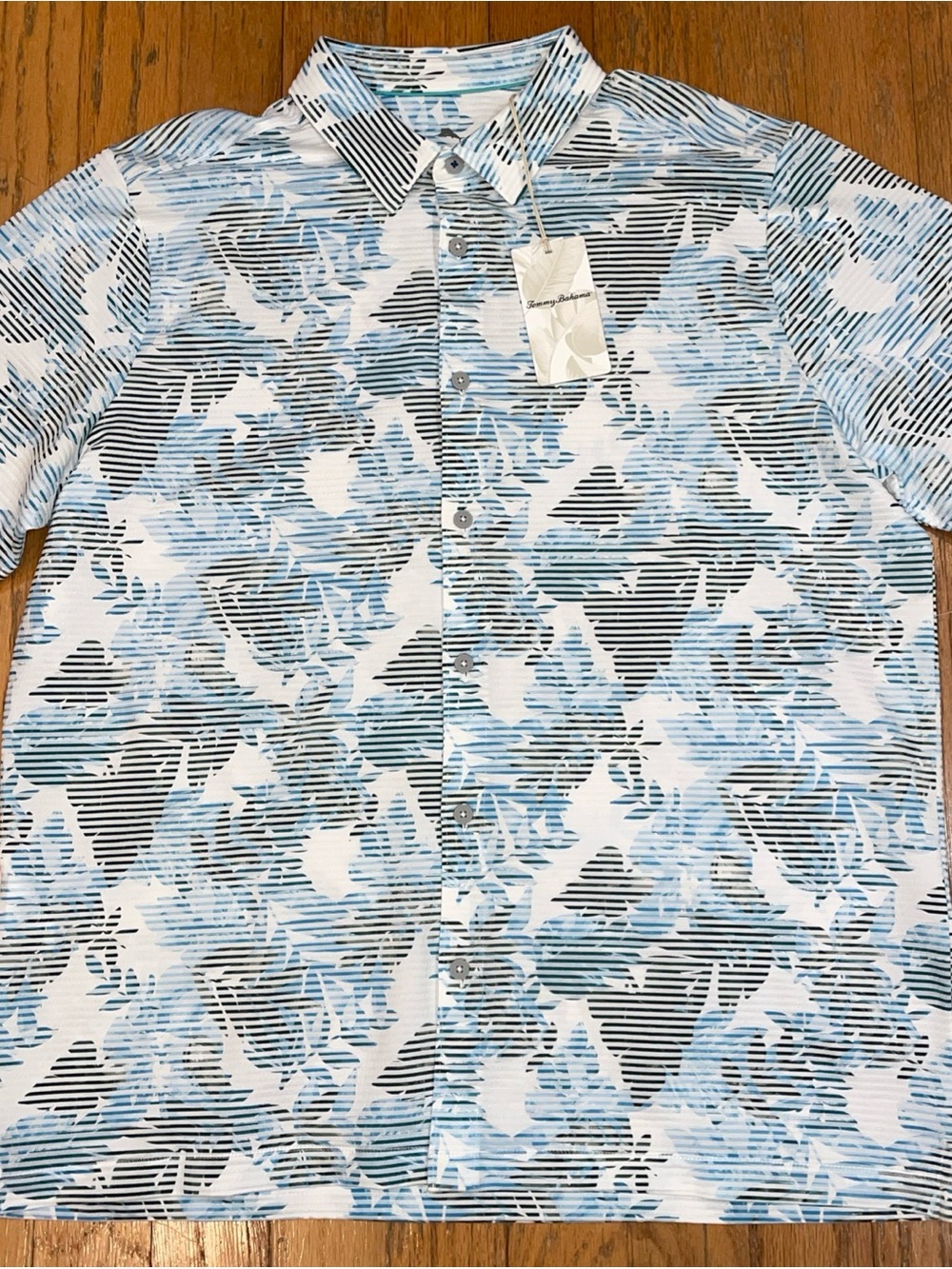 Tommy Bahama Shirt Men's Big & Tall Costa Wave Allegro Frondes Jade NWT - Picture 2 of 4